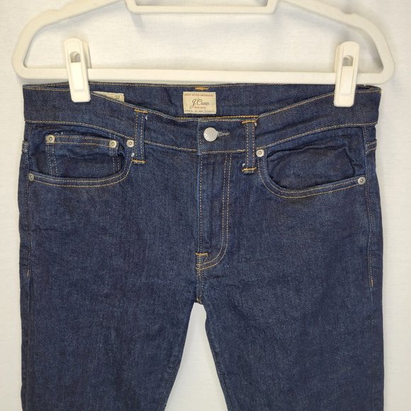 J. Crew Men's Size 32 x 32 Jeans Style 484 Tapered Dark Wash - Picture 3 of 9